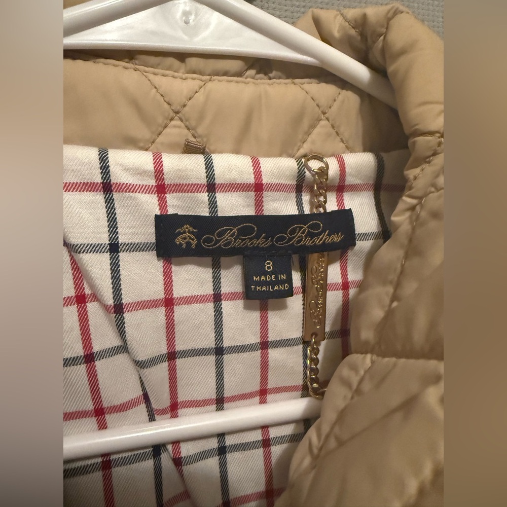 Brooks Brothers Quilted Taffeta Trench Coat Size 8 LIKE NEW - Picture 5 of 6